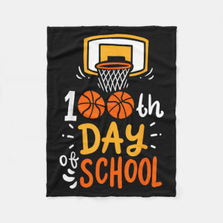 100 Days Of School Basball Fleece Blanket