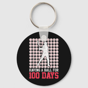 100 Days Of School Baseball 100th Day For Boys Key Ring