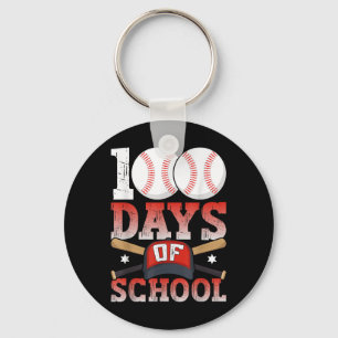100 Days Of School Baseball 100th Day For Student Key Ring