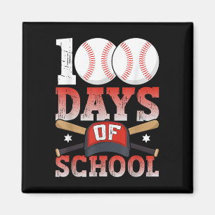 100 Days Of School Baseball 100th Day For Student Magnet