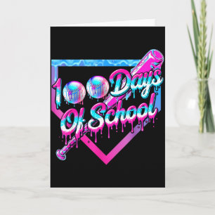 100 Days Of School Baseball 100th Day Ice Cream Bo Card