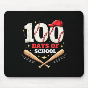 100 Days Of School Baseball 100th Day Of School Mouse Pad