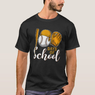 100 Days Of School Baseball 100Th Day Of School T-Shirt
