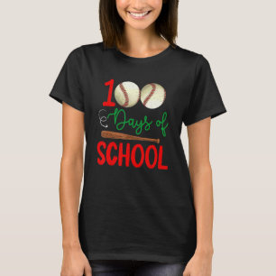 100 Days Of School Baseball 100th Day Of School Te T-Shirt