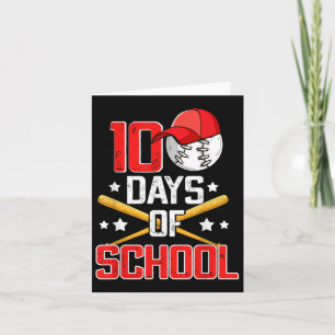 100 Days Of School Baseball 100th Day School Boys Card