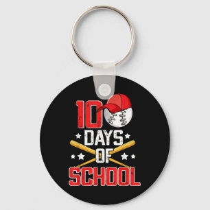 100 Days Of School Baseball 100th Day School Boys Key Ring