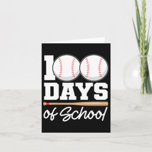 100 Days Of School Baseball 100th Day School Gym T Card