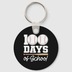 100 Days Of School Baseball 100th Day School Gym T Key Ring