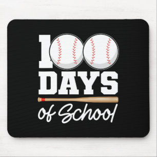 100 Days Of School Baseball 100th Day School Gym T Mouse Pad