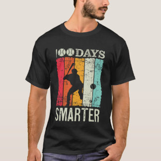 100 Days Of School Baseball Boy Fun Celebration St T-Shirt