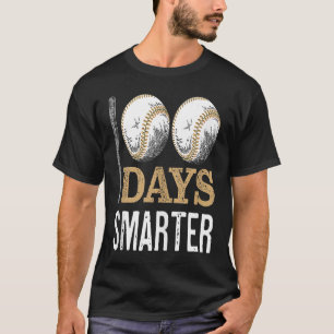 100 Days Of School Baseball Boy Fun Celebration St T-Shirt