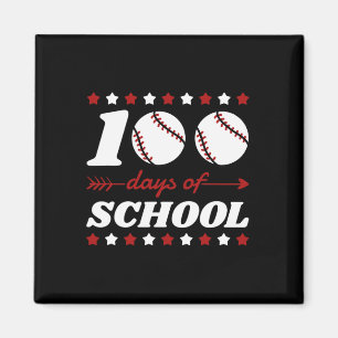 100 Days Of School Baseball Lovers  Magnet