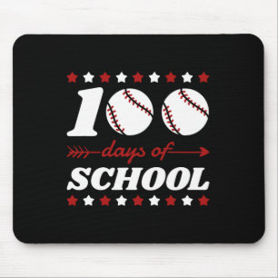 100 Days Of School Baseball Lovers Mouse Pad