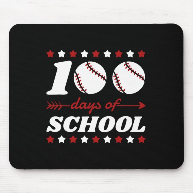 100 Days Of School Baseball Lovers  Mouse Pad (Front)