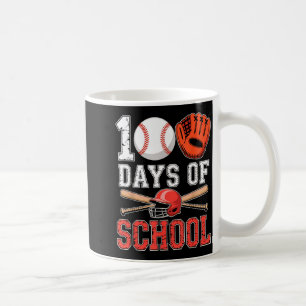 100 Days Of School Baseball Player Teacher Student Coffee Mug