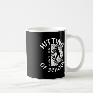 100 Days Of School Baseball Player Teacher Student Coffee Mug