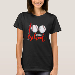 100 Days of School Baseball Teacher Boys 100th Day T-Shirt