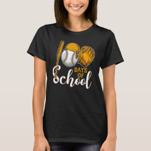100 Days Of School Baseball Teacher Kids 100th Day T-Shirt