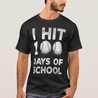 100 Days of School Baseball Vintage Teacher Kids 1 T-Shirt
