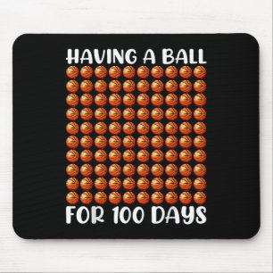 100 Days Of School Basketball 100th Day 100 Days Mouse Pad