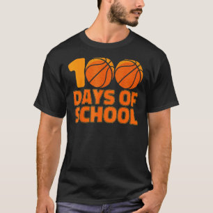 100 Days Of School Basketball 100th Day Of School T-Shirt