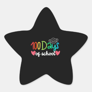 100 Days of School Beauty Colour Gifts Star Sticker