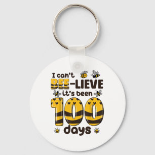 100 Days Of School Bee 100th Day Of School Kids Key Ring