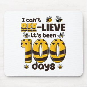 100 Days Of School Bee 100th Day Of School Kids Mouse Pad