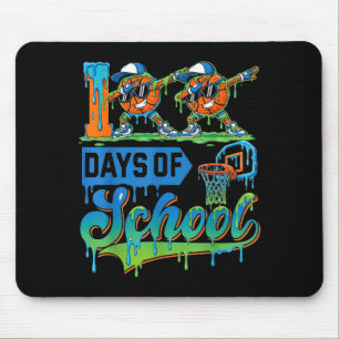 100 Days Of School Boys Basketball Drip 100th Day Mouse Pad