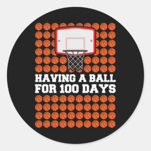100 Days Of School Boys Classic Round Sticker