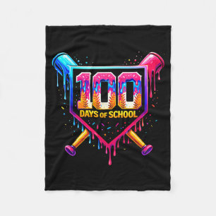 100 Days Of School Boys Kids 100th Day Of School B Fleece Blanket