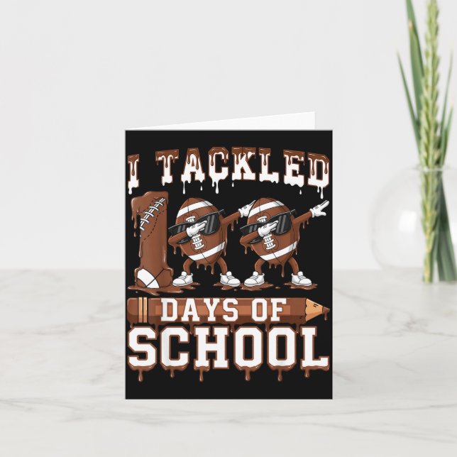 100 Days Of School Boys Kids 100th Day Of School F Card (Front)