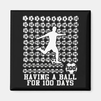 100 Days Of School Boys Soccer 100th Day Of School Magnet