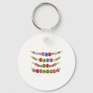 100 Days Of School Bracelet 100th Day Girls Kids Key Ring