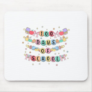 100 Days Of School Bracelet 100th Day Girls Kids Mouse Pad