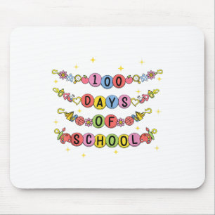 100 Days Of School Bracelet 100th Day Girls Kids Mouse Pad