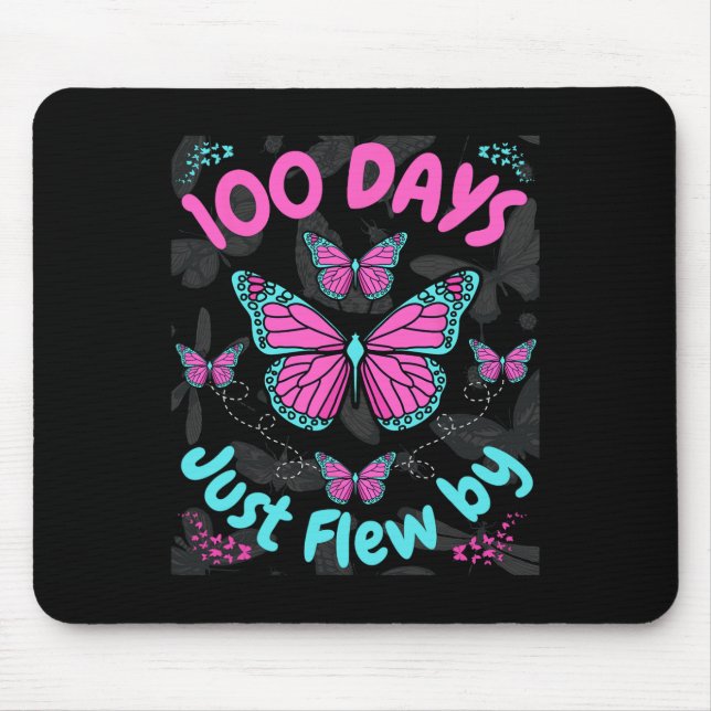 100 Days of School Butterfly Girls 100 Days Just F Mouse Pad (Front)