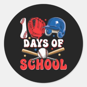 100 Days Of School Bysebyll 100th Day For Boys Kid Classic Round Sticker