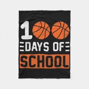100 Days Of School Bysketbyll 100th Day Of School Fleece Blanket
