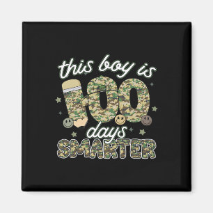 100 Days Of School Camo Cap Boy School 100 Days Sm Magnet
