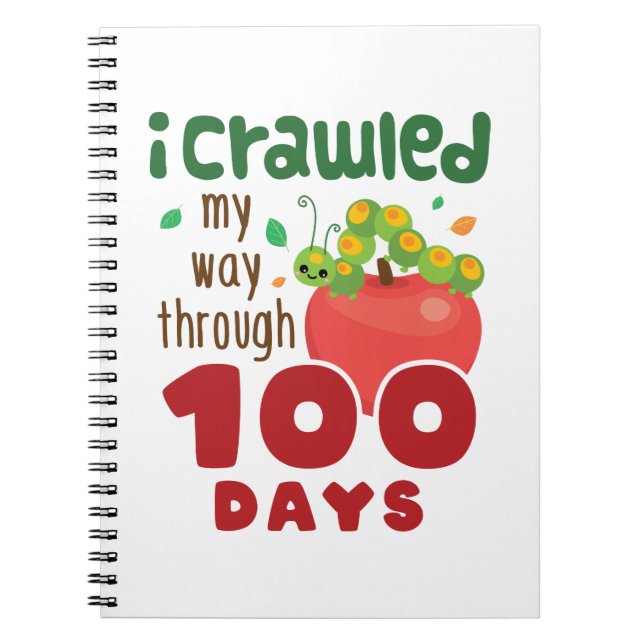 100 Days of School Caterpillar Notebook (Front)