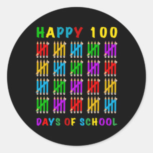 100 Days Of School Classic Round Sticker