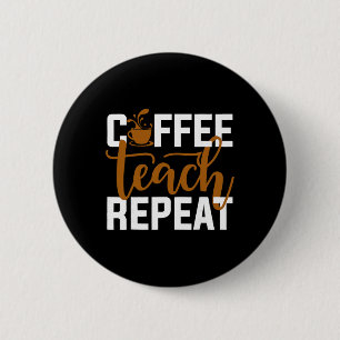 100 Days Of School Coffee Lover 100th Day Of Schoo 6 Cm Round Badge