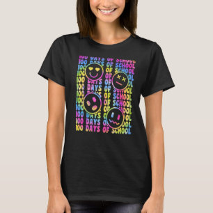 100 Days Of School  Colourful School Teachers Stud T-Shirt