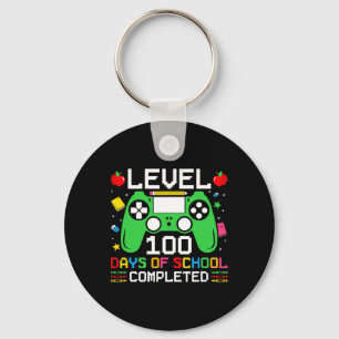 100 Days Of School Completed Gaming Toddler Boy  Key Ring