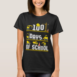 100 Days Of School Construction Truck 100th Day Bo T-Shirt