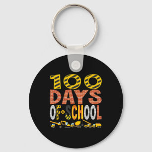 100 Days Of School Construction Vehicle Truck Buil Key Ring