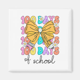 100 Days Of School Coquette Bow 100th Day School Magnet