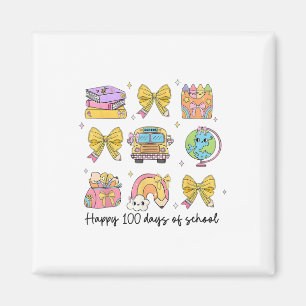 100 Days Of School Coquette School Teachers Kids Magnet