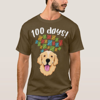 100 Days of School Costume Boy Girl Dog Golden 1 T-Shirt